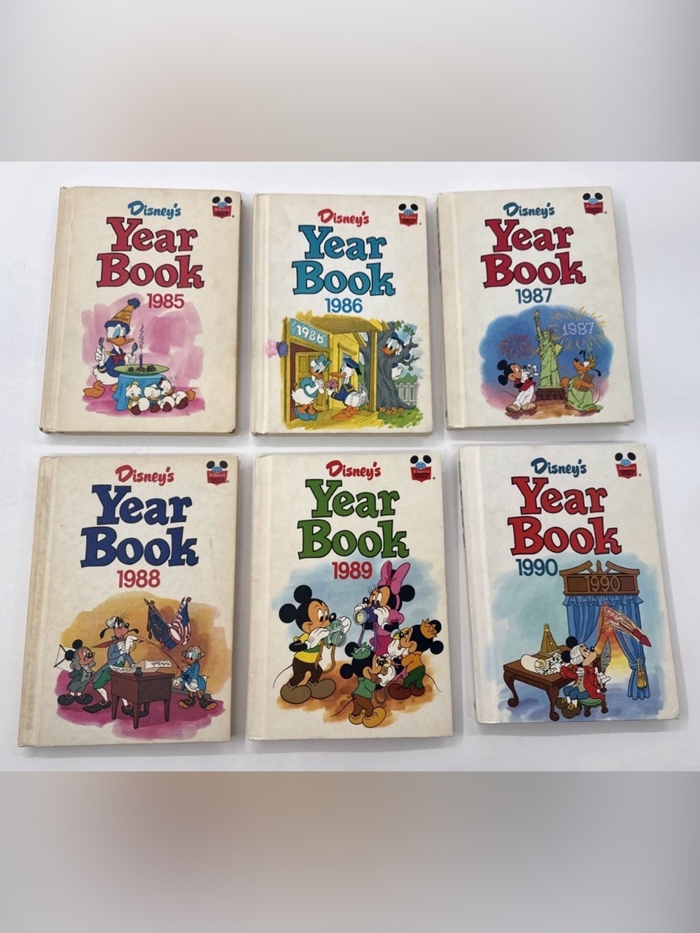 Vintage Disney’s Year Book Lot of 6 Set 1985 1986 1987 1988 1989 1990 Hardcover